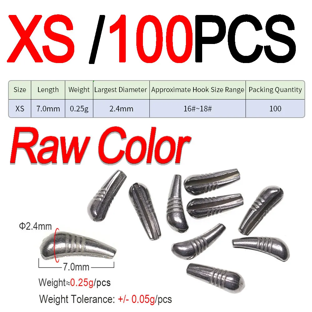XS100pcs Raw Color