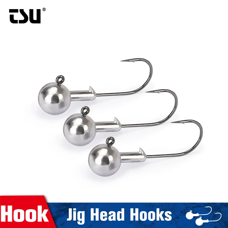 TSURINOYA anzuelo con cabeza de plomo 3,5g 5g 7g 10g 14g 21g alta dureza 3X anzuelos individuales de pesca cebo blando gusano aparejos de pesca Jigging