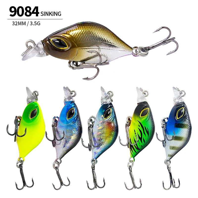 32mm 3,5g Mini hundimiento Minnow señuelo de Pesca Crankbaits Wobblers cebo duro Artificial Pesca Isca Swimbait equipo de Pesca - imagen 5