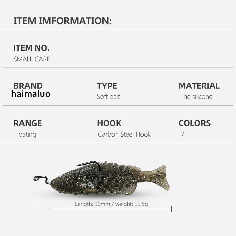 Haimaluo Vinilos de silicona para pesca en agua salada – Wiggler - imagen 4