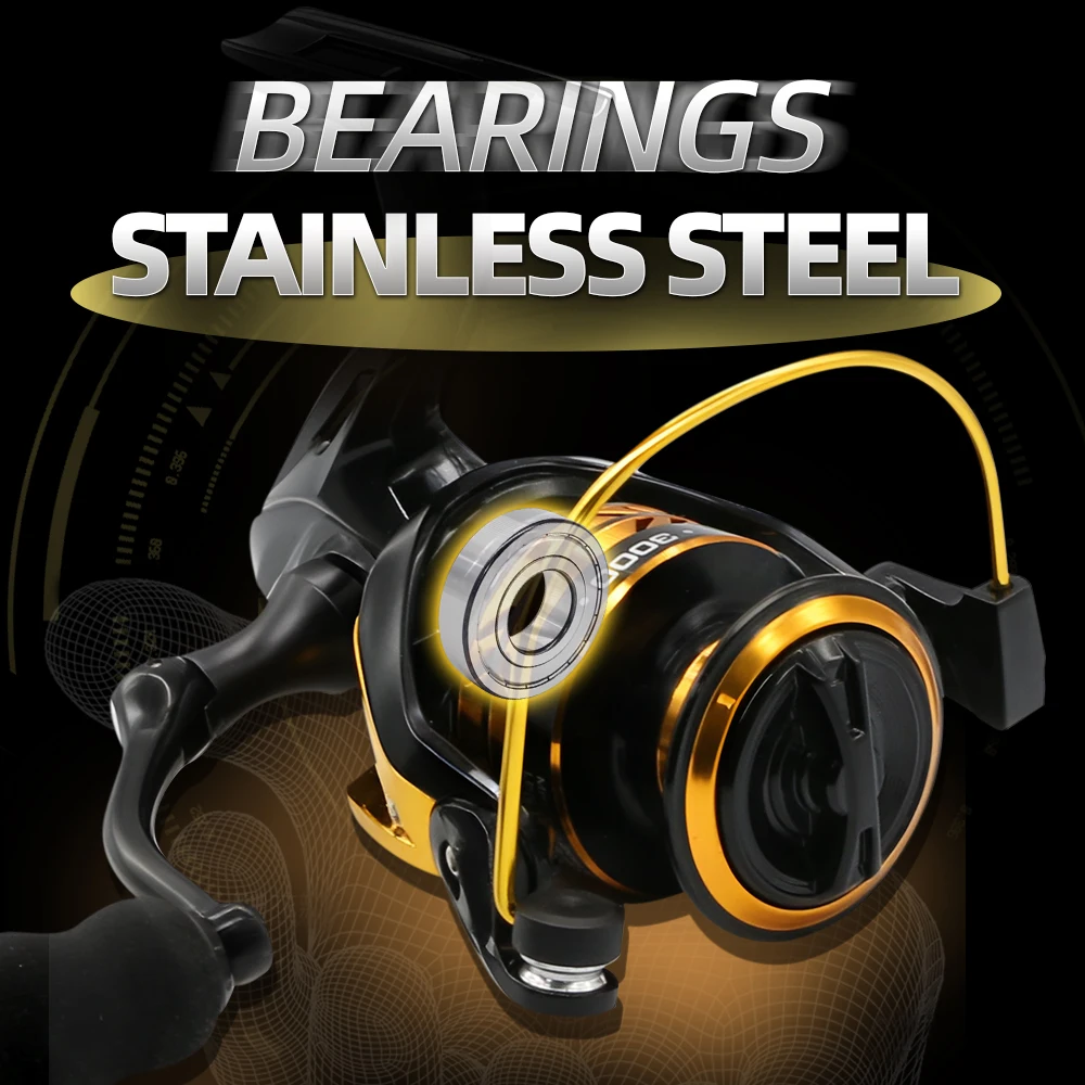 Carrete giratorio ROOBLINOS YG 5,2: 1 tamaño 1000-7000 equipo de pesca integral suave y ligero - imagen 2