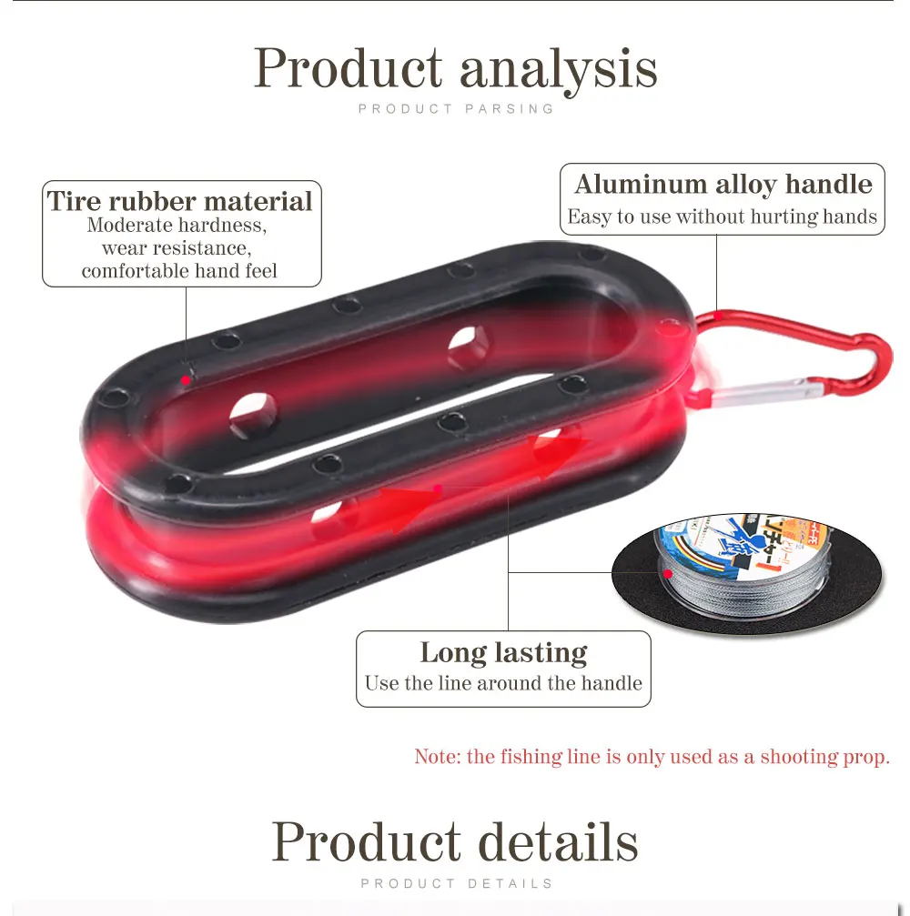 DEUKIO-enrollador de hilo de pescar negro, mango de bobinado de alambre, herramienta extractora de atado de nudos para aparejos de pesca, accesorio con hebilla - imagen 5