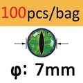 Green 7mm 100pcs