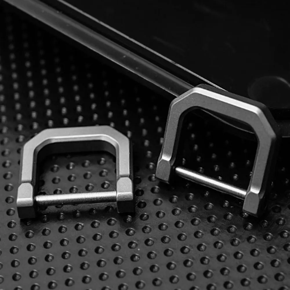 Mosquetón portátil de aleación de titanio de alta calidad, 10 estilos, Mini hebillas de herradura, grillete, llavero, herramienta para exteriores - imagen 4