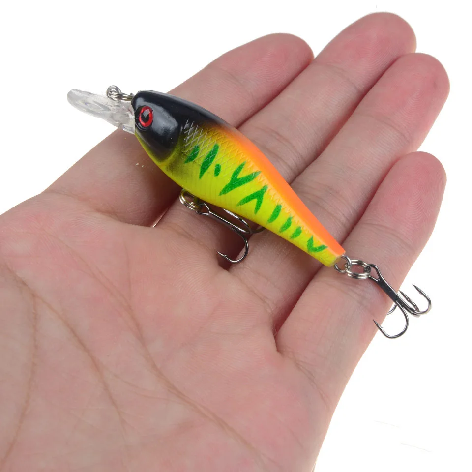 Señuelo de pesca Minnow, cebo Artificial duro, Crankbait Wobblers, ojos 3D, Lucio, carpa, aparejos de pesca, 1 ud. - imagen 4