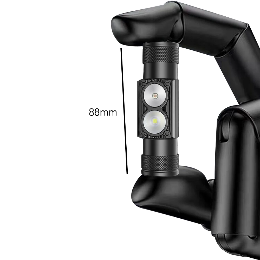 Linterna LED roja blanca recargable USB C pesca nocturna - imagen 3