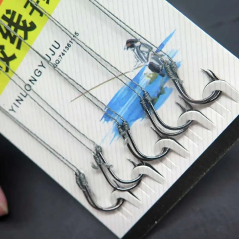 Anzuelos de pesca de acero de alto carbono, aparejos de pesca de carpa Kook, línea de PE atada con púas, Mar de agua dulce, Japón - imagen 4