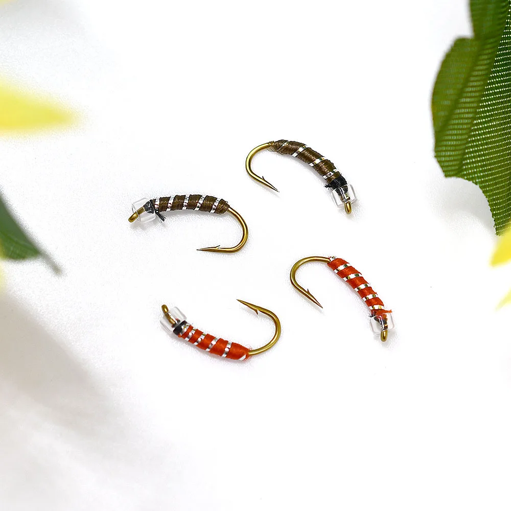 MNFT-10 piezas, 12 #, moscas Midge, Pupa Larva, Nymph, pesca con mosca - imagen 4