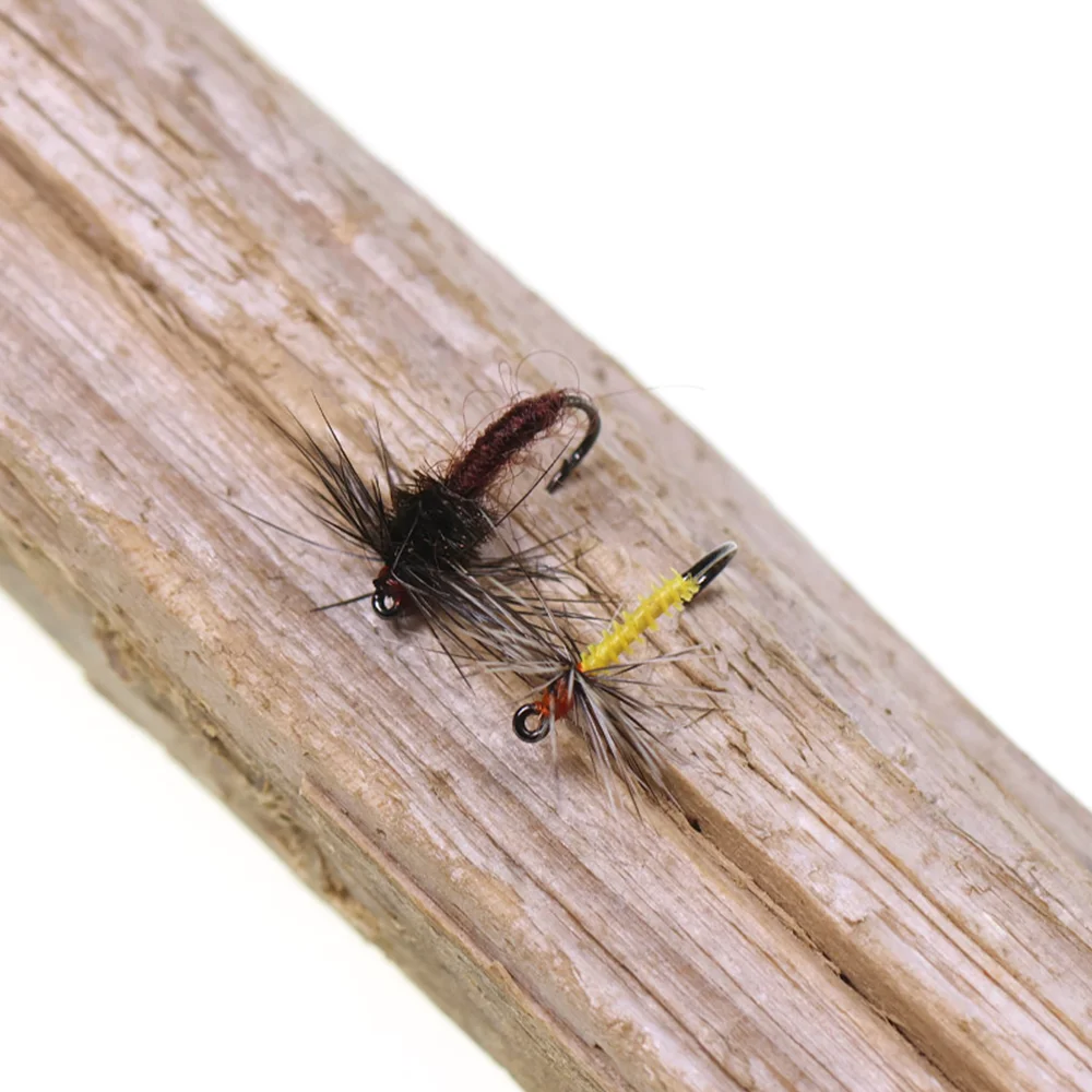 Wifreo 8 piezas # 16 Soft Hackle Mayfly Emerger anzuelo de pescado con púas mosca seca cebos de insectos artificiales trucha lubina Grayling señuelo de pesca - imagen 4