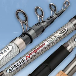 Caña de mar de carbono con mango de madera de imitación, anillo guía triangular de 2,1-3,6 m, caña de pescar de ajuste duro, equipo de pesca