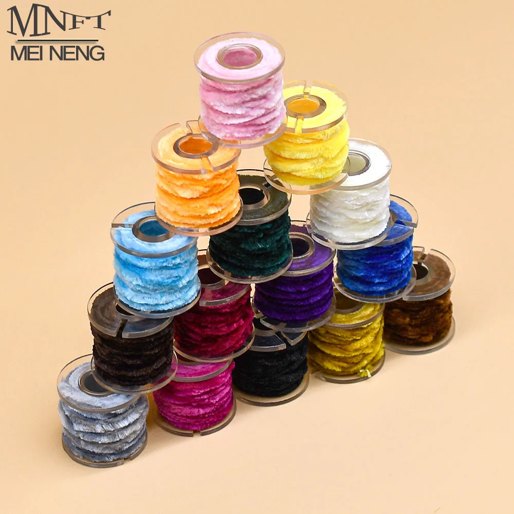 Material de atado de pesca con mosca de cristal, línea de chenilla de oropel, multicolor, 15 carretes - imagen 2