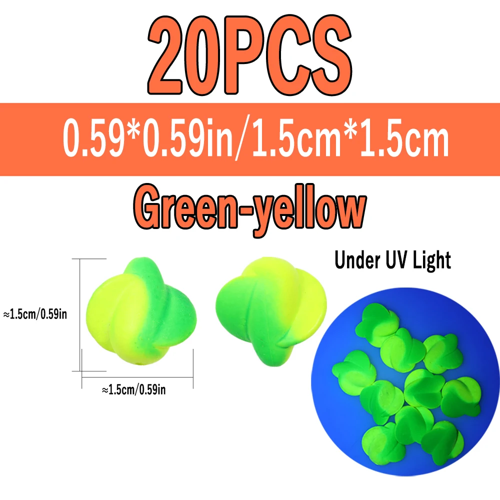 20pcs Green-Yellow