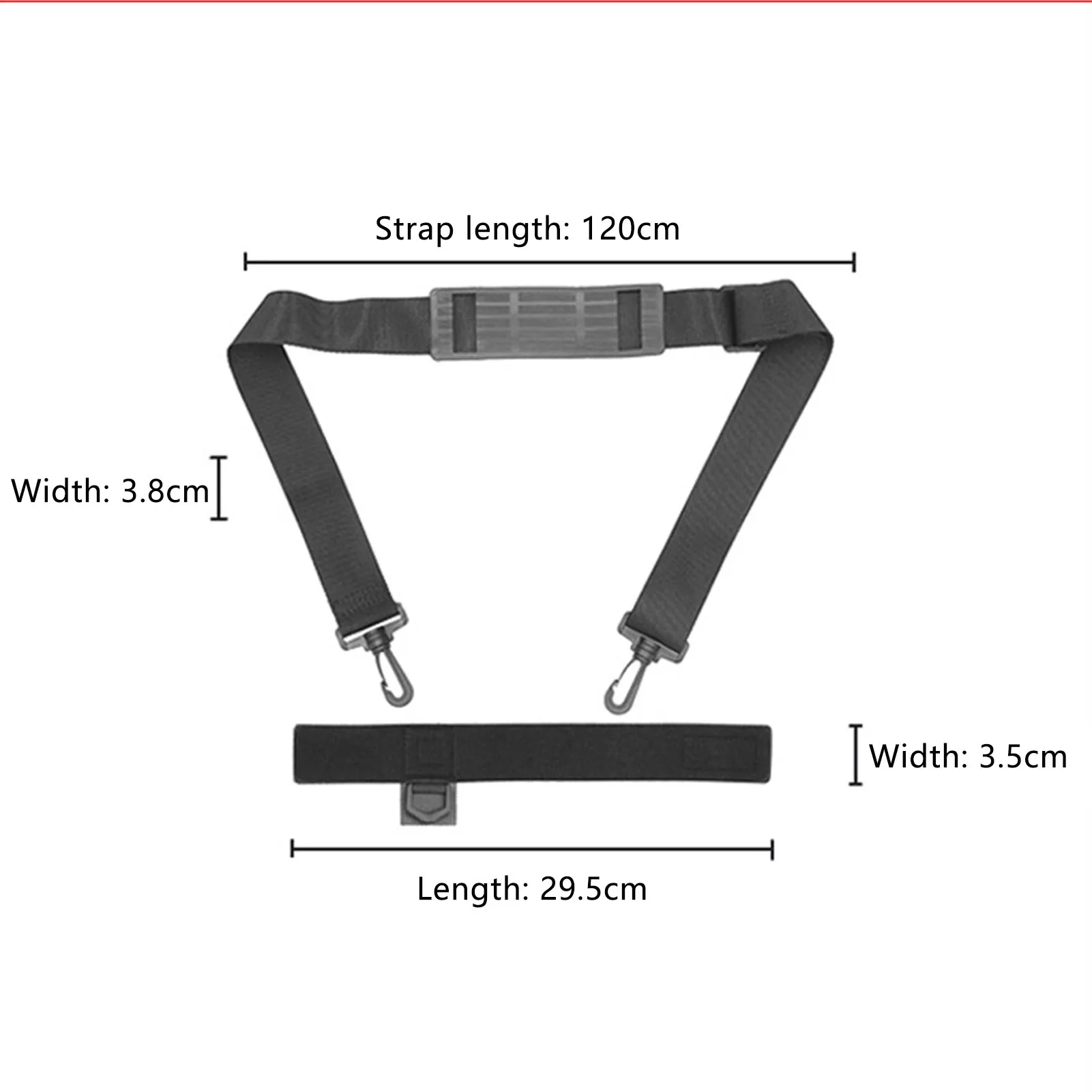 Correa de hombro para caña de pescar duradera, longitud ajustable cómoda, portador de caña de pescar, cañas de transporte y manos libres - imagen 5