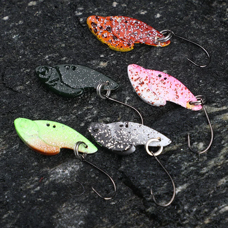 Señuelo de pesca con cuchara de trucha Mini VIB de Metal, 2,5g, 2,6 cm, aparejos de pesca con vibración, gancho individual, Spinner, cebo que se hunde - imagen 2