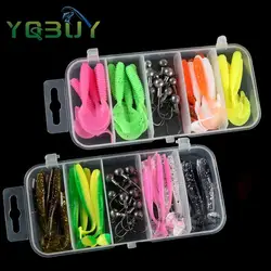 Boxxed-señuelo de pesca suave, señuelo de gusano con cola de natación, gusanos de pesca de plástico, cebos larva para lubina, tipo de pez, Walleye