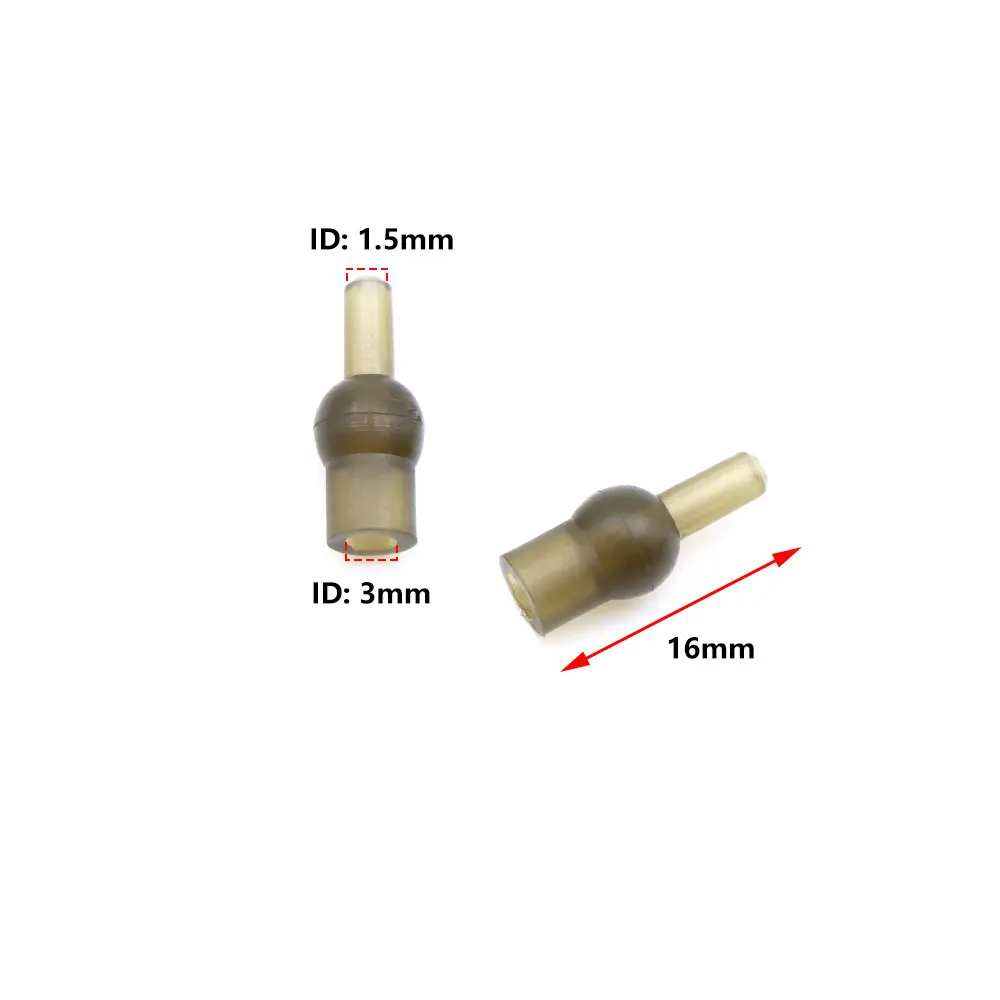 Conector de aparejo de pelo de plomo para pesca de carpa, 30 piezas, Clip de goma, Cuenta de tulipán para carpa, aparejo giratorio, accesorios para peces, aparejos - imagen 2