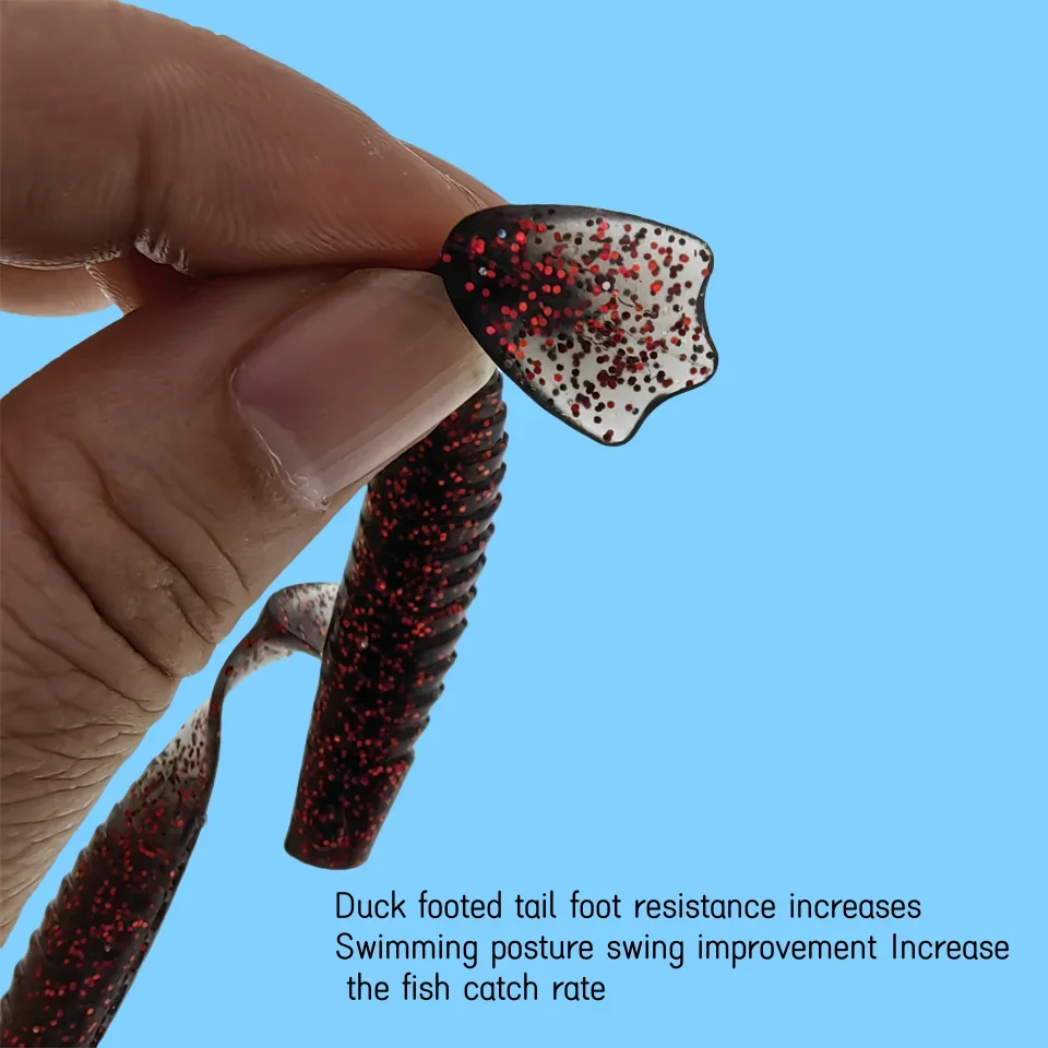 MUKUN 10 Uds Pesca señuelo de Pesca ondulación Shad 6,5 cm 3g 5,5 cm 2g Isca cebo suave de silicona Artificial - imagen 5