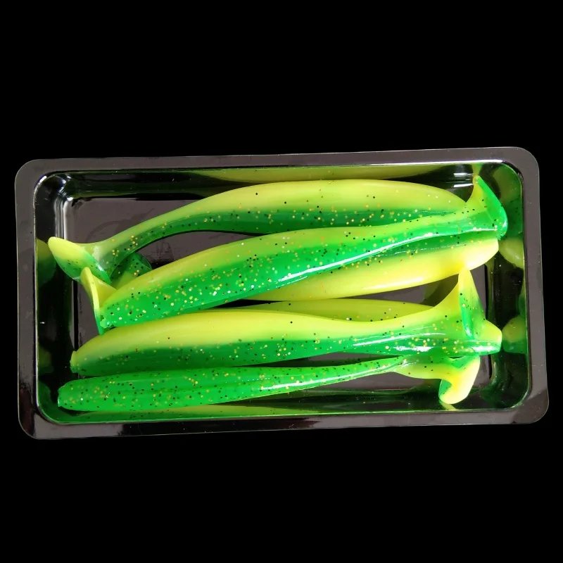 Swolfy-señuelo de pesca suave de 6 piezas, cebo Artificial suave de 9cm para agua dulce, Swim Shad Perch, Lucio, columpio Shad - imagen 4
