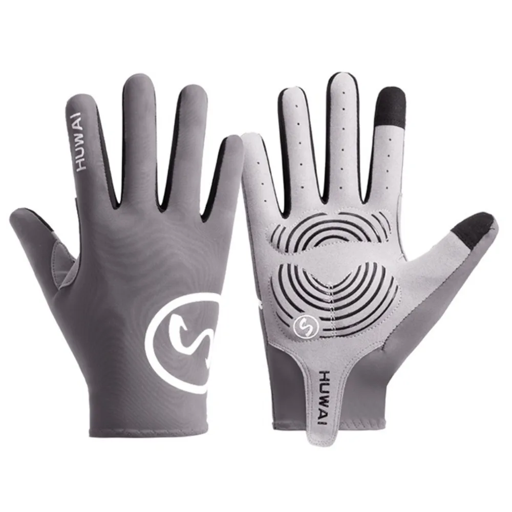 Nueva pantalla táctil dedos largos antideslizantes rojos mujeres hombres guantes de bicicleta transpirables a prueba de golpes guantes de Fitness MTB bicicleta de carretera - imagen 5