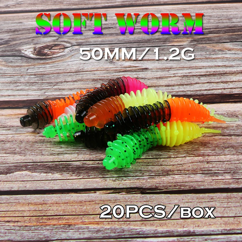 Cebo Artificial de silicona para pesca en roca, cebo suave para lubina, trucha y lubina, 12 piezas, 50M/1,27G - imagen 2