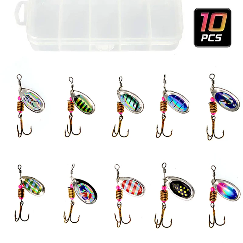 Cuchara de metal SPINNER señuelo de 2 a 8g 3,5G 10 pcs/lot cuchara crankbaits pesca wobblers para Pike crochet set cebos aparejos - imagen 2