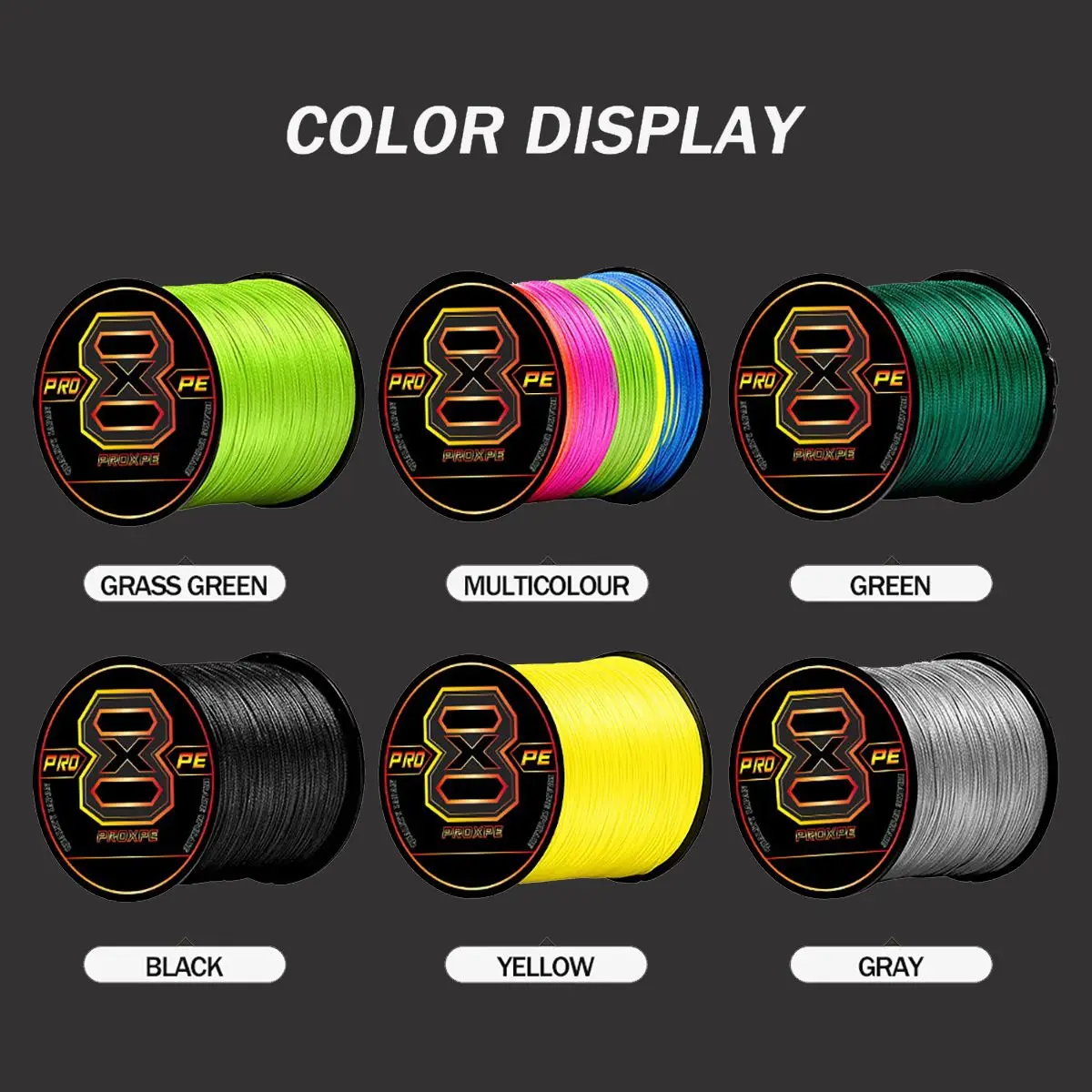PROXPE-sedal de pesca multifilamento de 8 hebras, 100/500/300/1000M, accesorios de pesca de carpa, alambre trenzado japonés 100% PE - imagen 3