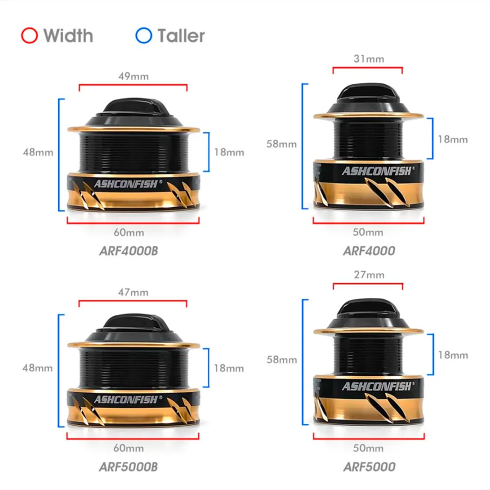 Ashconfish-carrete de pesca, rueda giratoria, caña de pescar, equipo de pesca - imagen 5