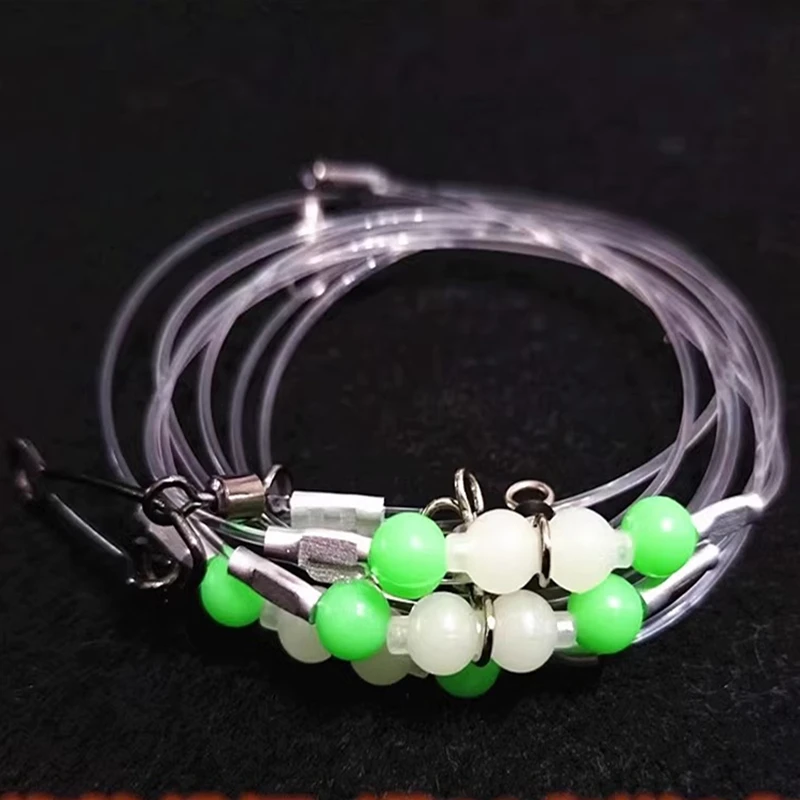 Línea de aparejos de pesca giratorios, cuentas luminosas nocturnas, pines, conector rodante, 5 grupos - imagen 2