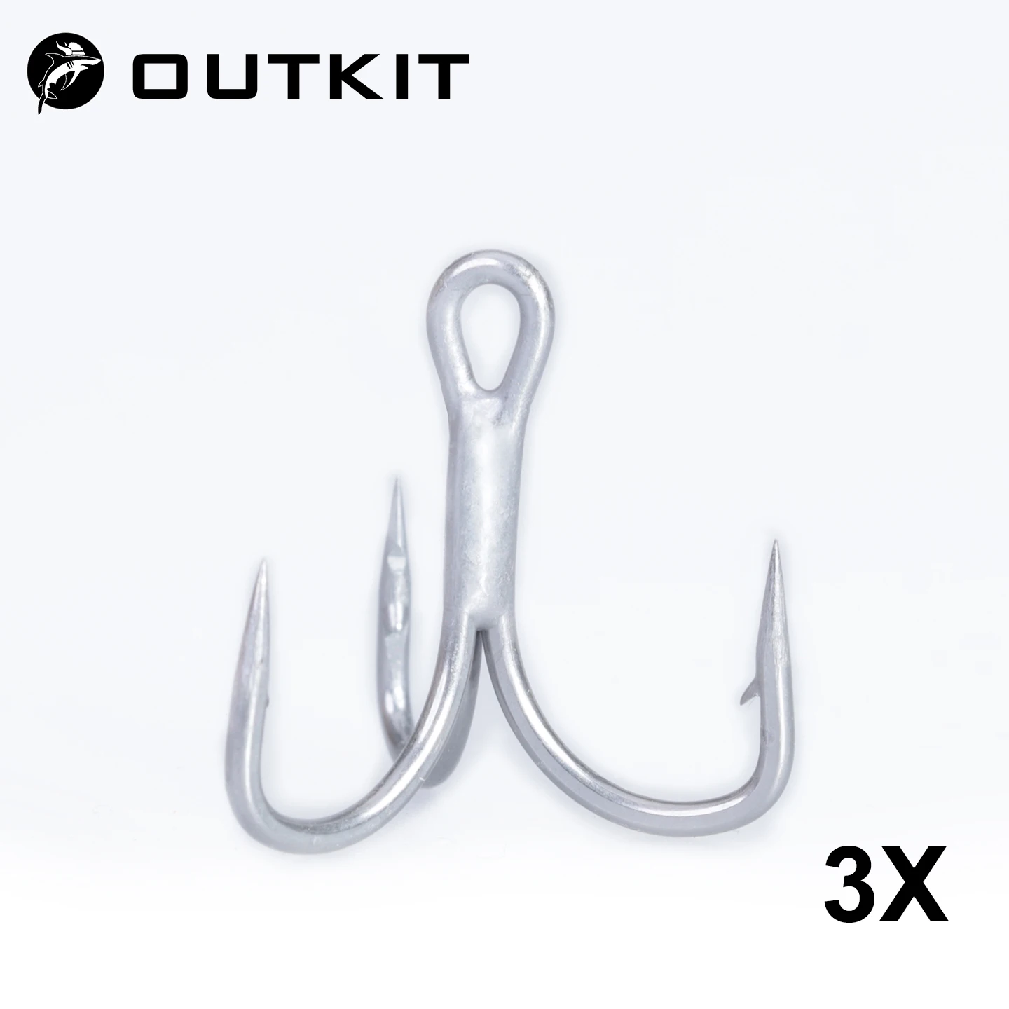 OUTKIT 10 Uds 6066 nuevo gancho triple antioxidante 3x fuerte súper afilado 6-16 #   Aparejos de pesca con anzuelos triples de mar de acero de aleación antioxidante