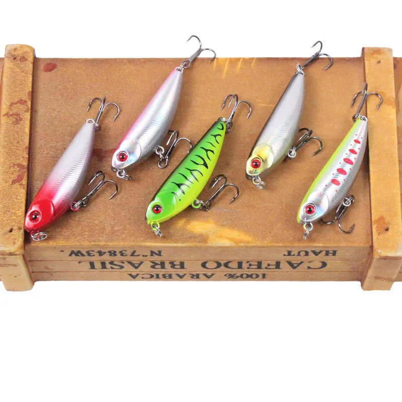 Lápiz señuelo de Pesca perca flotante Micro Wobbler cebo duro Pesca plástico no hundimiento lubina negra 5,5 cm 5,8g Peche equipos - imagen 5