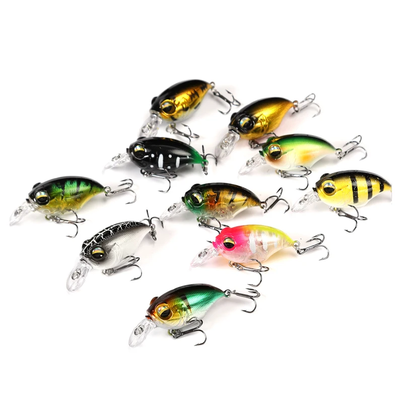 38mm 8g Topwater Mini Crankbait señuelo de pesca flotante Wobbler cebo duro Artificial para Lucio Walleye Bass aparejos de natación de plástico - imagen 3