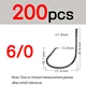 200pcs Size6I0 Black