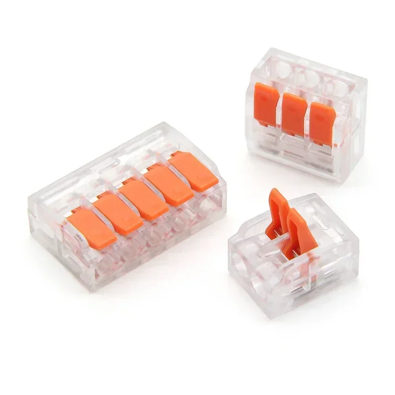 Conector de Cable eléctrico Push-in, bloque de terminales en caja, conectores de Cable de cableado rápido universales para conexión de Cable - imagen 2