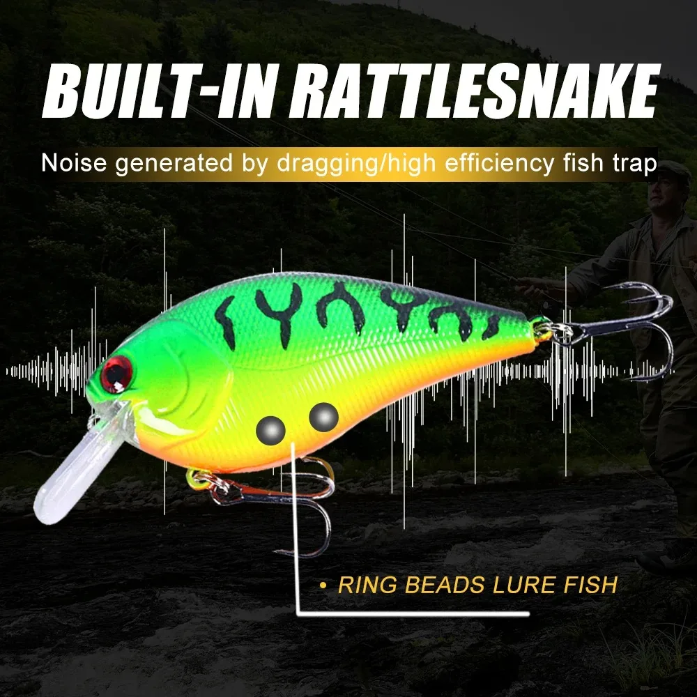 6 uds crankbaits señuelo de Pesca Wobbler Minnow cebo de plástico Artificial duro lubina Pesca Swimbait aparejos de Pesca de carpa - imagen 4