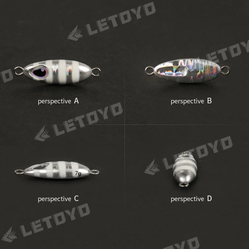 LETOYO, 7g/10g/15g, señuelo de pesca de agua salada, cebo Artificial de hundimiento, cuchara Jigging de fundición a tierra, plantilla de Metal de caída lenta - imagen 3