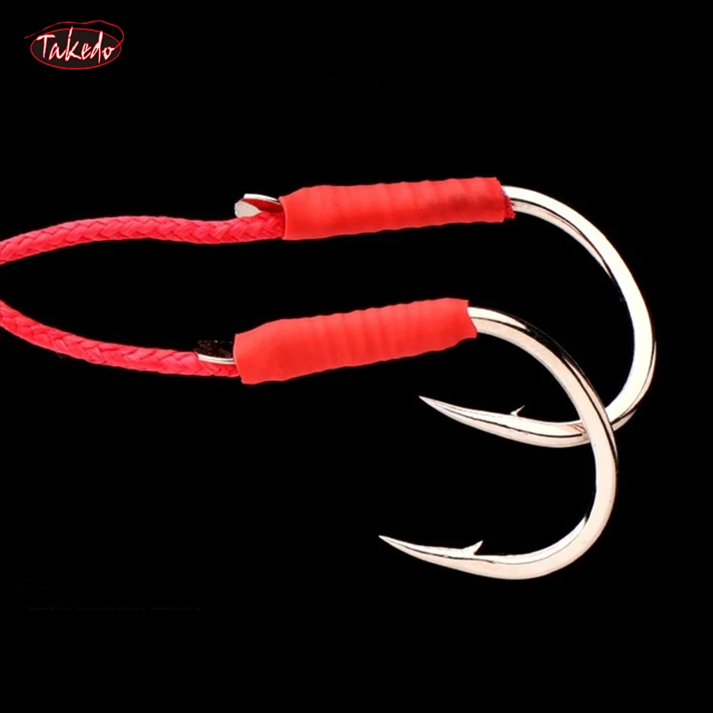 TAKEDO-señuelo de pesca Vertical de Metal, cebo Artificial con ojos 3D, anzuelos de asistencia, 30g, 40g, 50g, TN02 - imagen 3