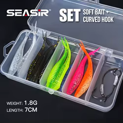 SEASIR Juego de vinilos para pesca – Señuelos blandos multicolor