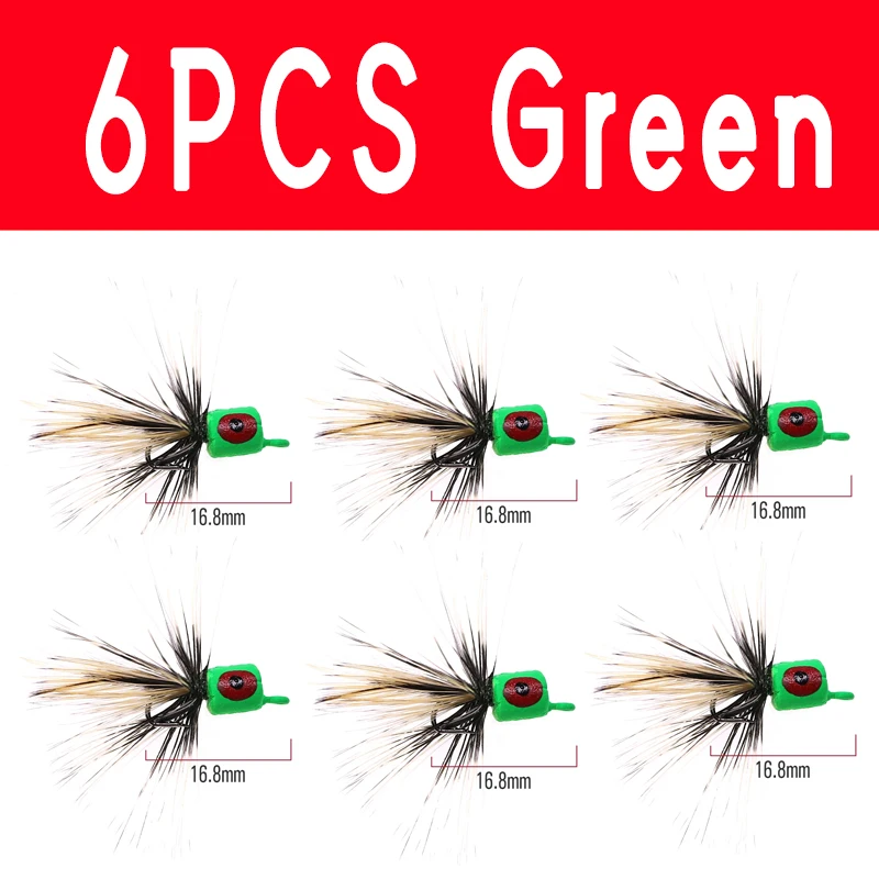 6pcs Green Fly