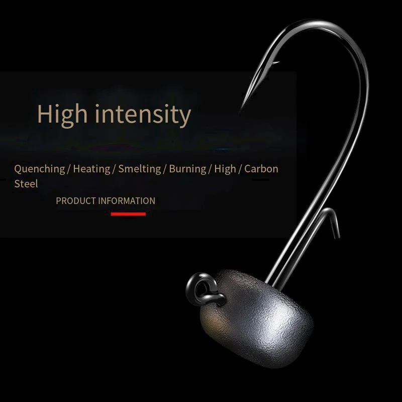 Anzuelo con cabeza de anzuelo de pesca, fuerte, anticaída, soporte auxiliar, ganchos, pez mandarín, plomo, cola en T, anzuelo de gusano - imagen 4