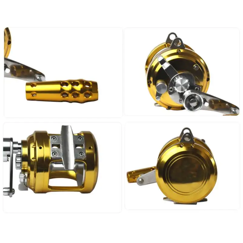 Nuevo Carrete de pesca de 80w de Metal, gran juego, carrete de Jigging de paso lento para aguas profundas, carrete de barco de alta resistencia - imagen 4