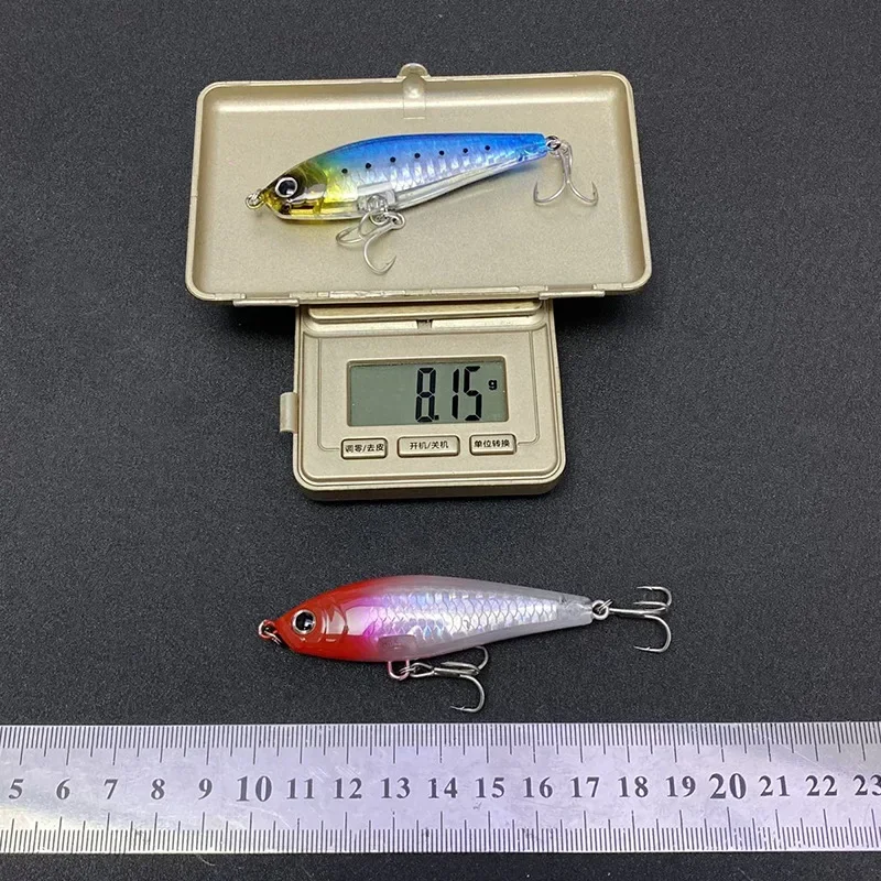 Lápiz de cebo Artificial de hundimiento lento, 70mm, 8,1g, para Pesca de lubina, trucha, Swimbait, Señuelos de Pesca, Wobblers para Lucio, aparejos 3D - imagen 5