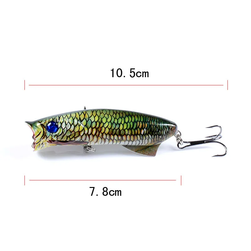 Señuelo de pesca flotante, anzuelo de pesca de plástico duro, 7,8 cm, 11,5g, 7 colores, 1 unidad - imagen 2