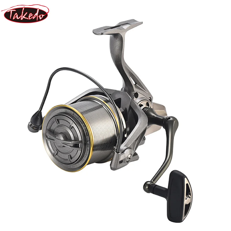 TAKEDO 8000S - 14000S carretes de pesca de carpa ST03 arrastre máximo 20KGS carrete de Metal carrete de caña de pescar giratorio carrete de pesca de agua salada - imagen 5