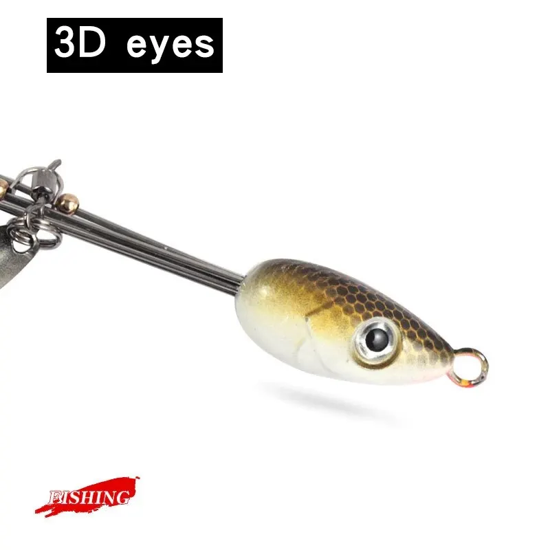 BURLE-señuelo giratorio de acero inoxidable, aparejo de pesca de 21,5 cm, 18g, paraguas de - imagen 4