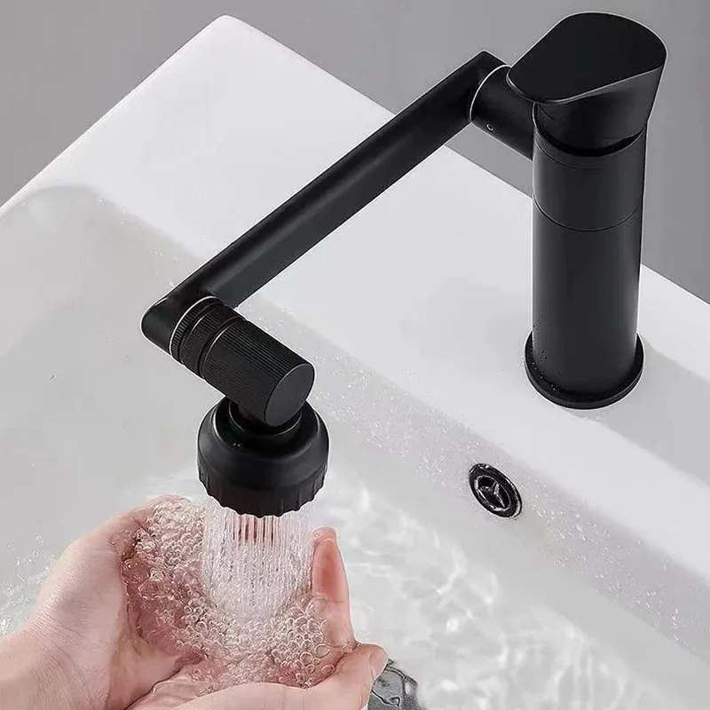Grifo de lavabo de acero inoxidable de alta calidad, grifo de lavabo de baño de doble uso multifunción Universal, caliente y frío - imagen 4