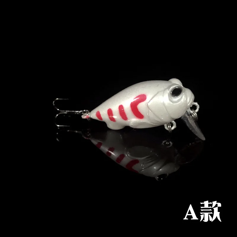 Señuelo de Pesca duro de diseño japonés, 1 piezas, 4cm/5,2g, Mini cebo de manivela para lucio, perca, lubina, Crankbait - imagen 3
