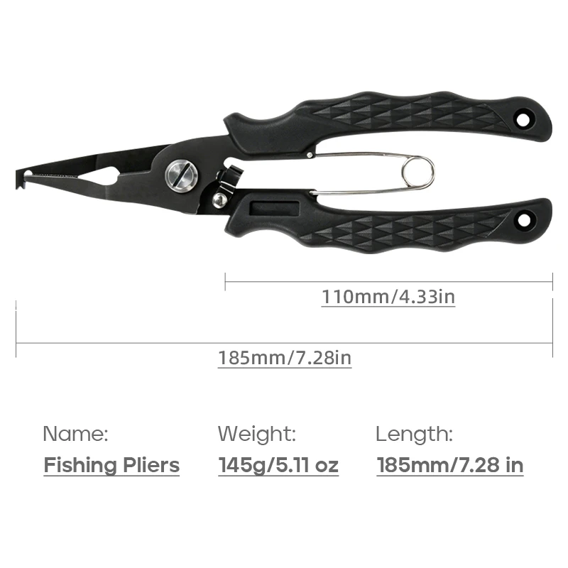 LETOYO Alicates de pesca multifunción inox: cortaalambres y crimpador - imagen 2