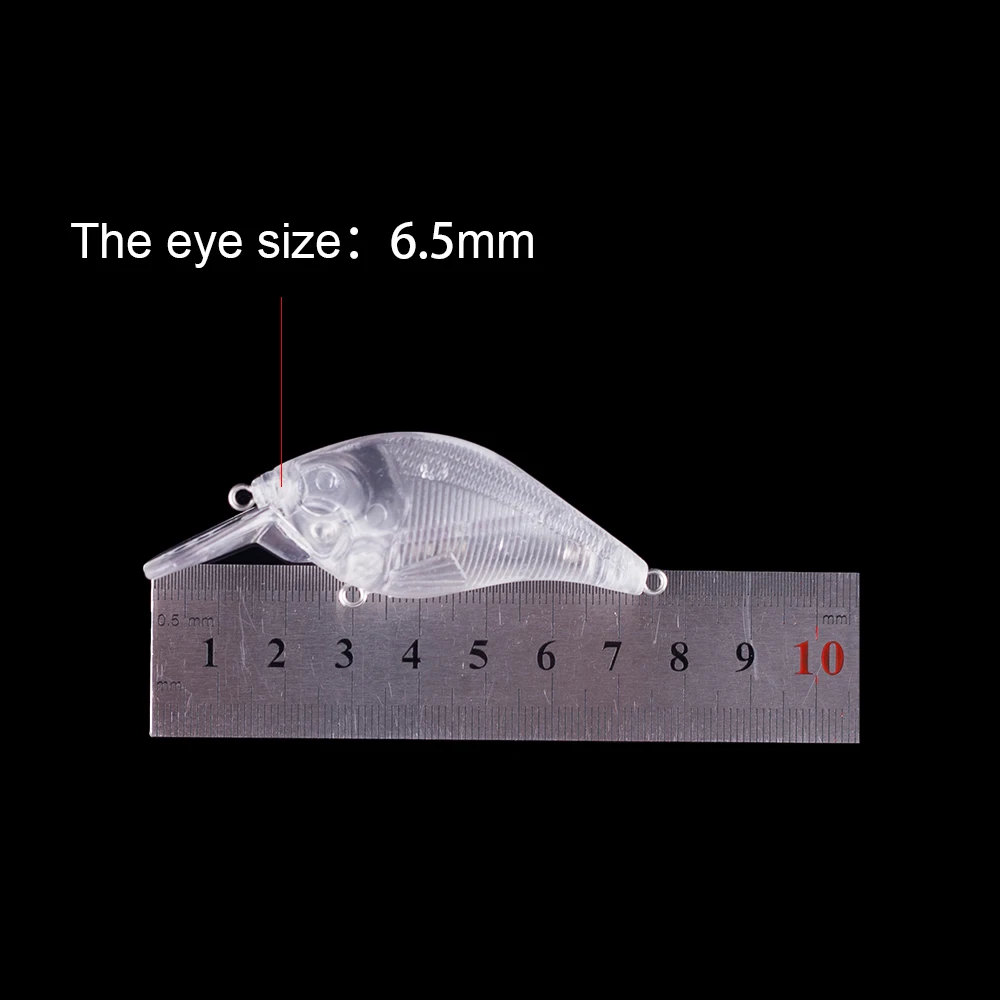 Hanlin-señuelo de pesca sin pintar, 10/20 piezas, 7,5 CM, 9,5G, plástico duro Artificial flotante, Crankbait, espacios en blanco, pintura corporal, aparejos de lubina - imagen 2