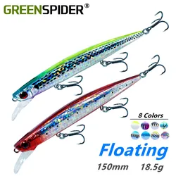 Jerkbait Wobblers, cebo duro Minnow, Señuelos de Pesca, sistema de transferencia de peso para fundición larga, 15cm, 18,5g, profundidad de 1,5 m, nuevo