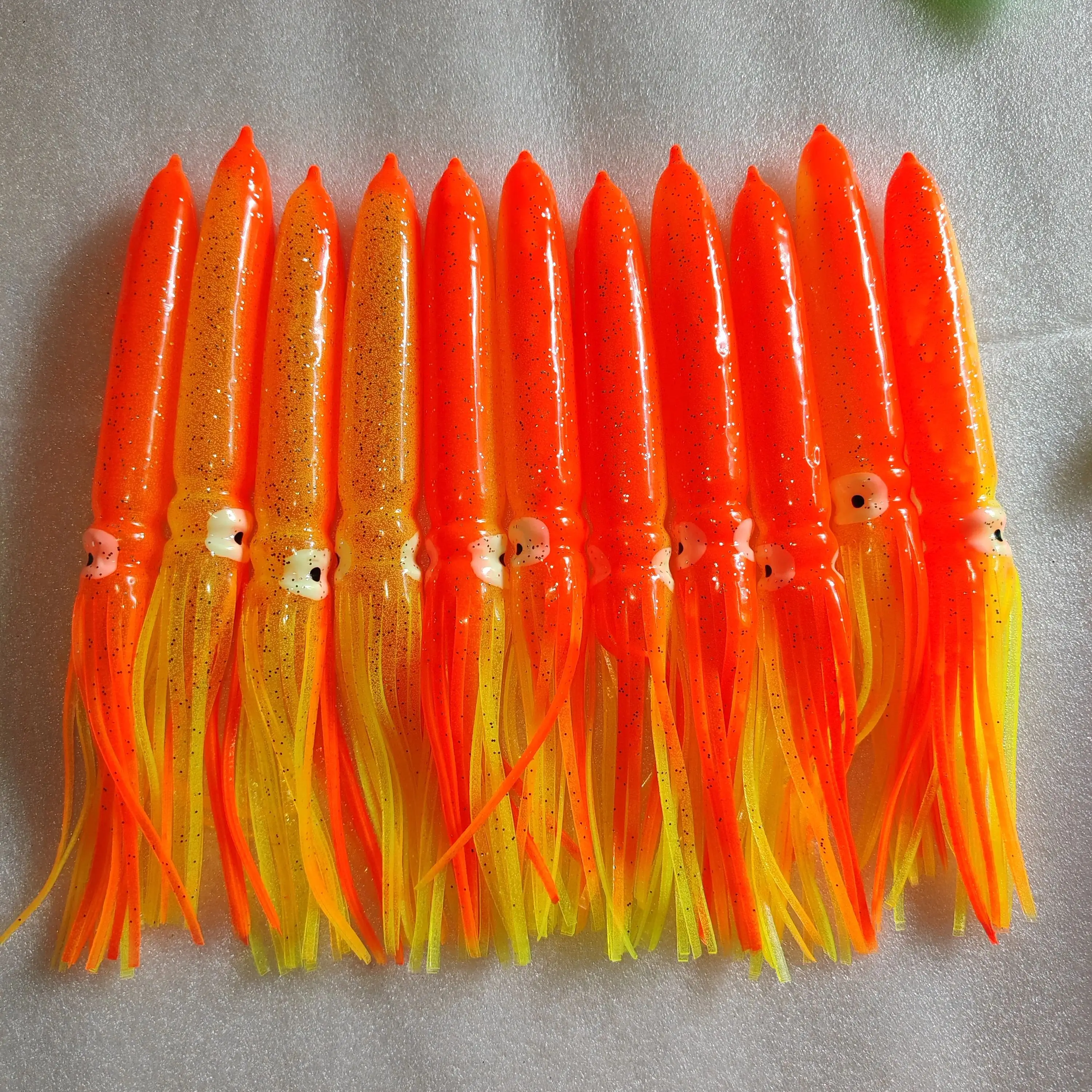 Señuelo de faldas de calamar de repuesto, 22cm, Marlin, atún, Wahoo, gran juego, señuelo de pesca en alta mar, cebo suave para falda de pulpo